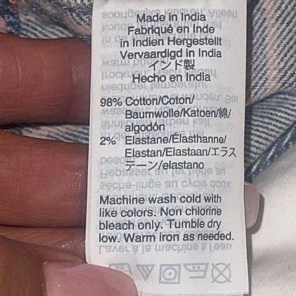 MADEWELL Emmett Shorts in Rainbow Stripe Size 24 soft denim High waisted. - Picture 10 of 15